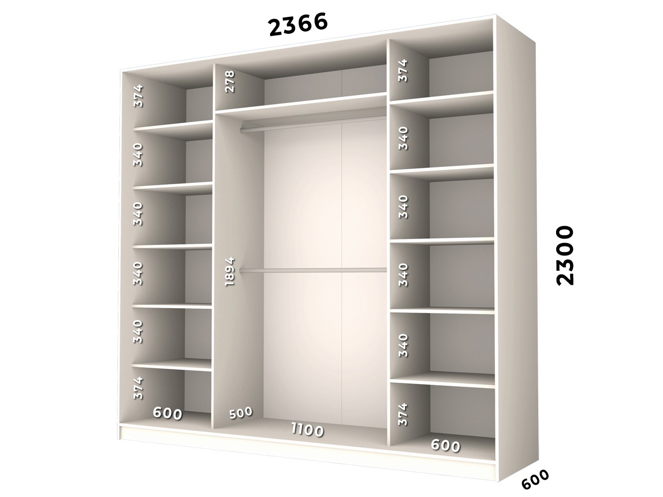 шк2324с2 Шкаф купе шк2324с2